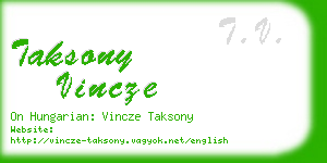 taksony vincze business card